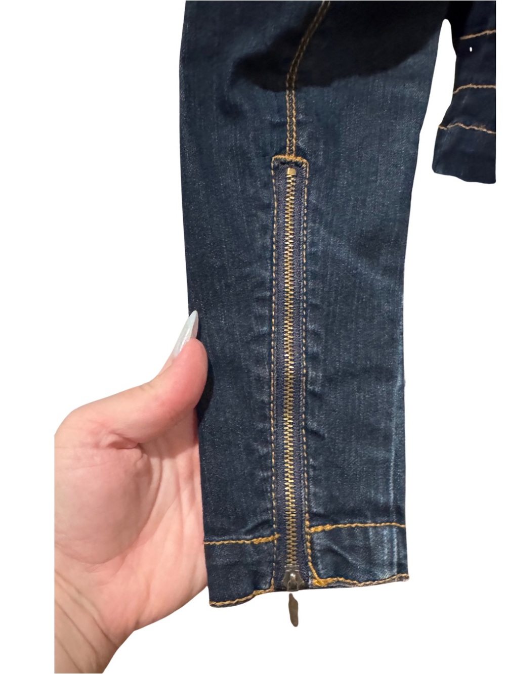 Vintage Caché Y2K Dark Wash Cropped Denim Jacket XS - Picture 6 of 12